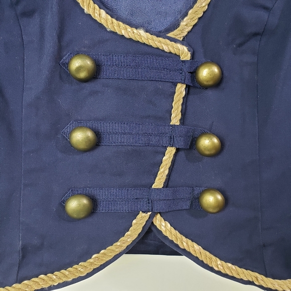 Jack by BB Dakota Military Costume Vest Navy Sz. S - Picture 3 of 8